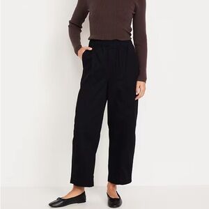Old Navy Women’s Black Wide Leg Cotton High Rise Pants